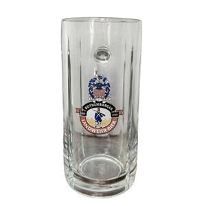 Vtg German beer glass Landwehr-Brau Hotel Stein Mug Rothenburger Germany